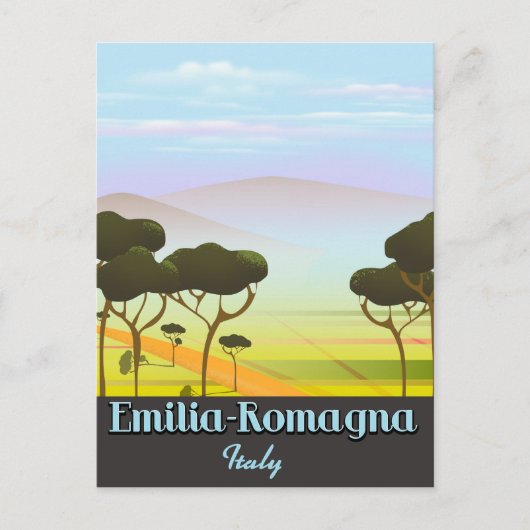 Emilia-Romagna Italien Reiseplakat Postkarte (Vorderseite)