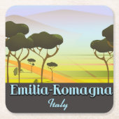 Emilia-Romagna Italien Reiseplakat Rechteckiger Pappuntersetzer (Vorderseite)