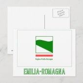 Emilia-Romagna mit Namen Postkarte (Vorne/Hinten)