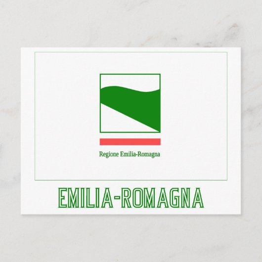 Emilia-Romagna mit Namen Postkarte (Vorderseite)