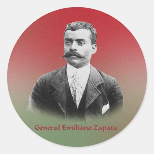 Emiliano Zapata-Aufkleber Runder Aufkleber (Vorderseite)