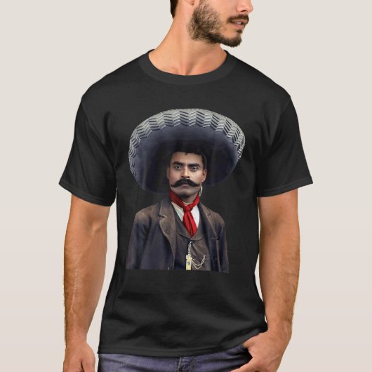 Emiliano Zapata Mexico Berühmtes Gefechtsportrait T-Shirt (Vorderseite)