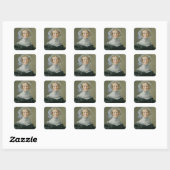Emilie 1839 quadratischer aufkleber (Blatt)