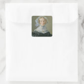 Emilie 1839 quadratischer aufkleber (Tasche)