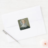 Emilie 1839 quadratischer aufkleber (Umschlag)