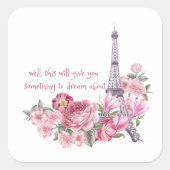 Emilie in paris quadratischer aufkleber (Vorderseite)