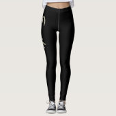 Emilie white gold Handwriting Hose Leggings (Vorderseite)