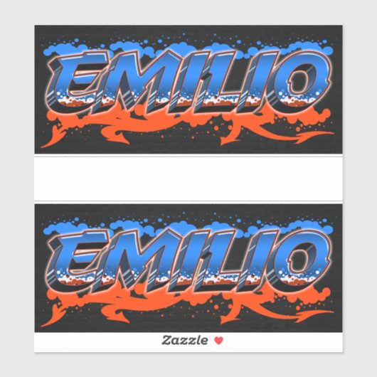 Emilio Vorname Name Graffiti Aufkleber Sticker (Blatt)
