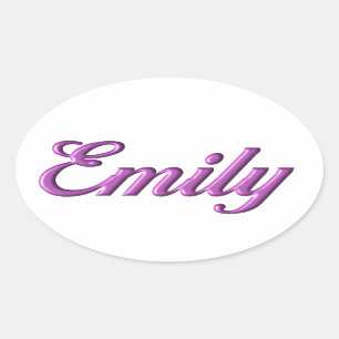 Emily-Aufklebername Ovaler Aufkleber