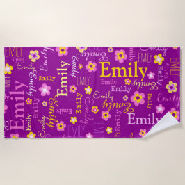 Emily-Blumennamensbadetuch Strandtuch