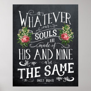 Emily Bronte Anführungsdruck Poster