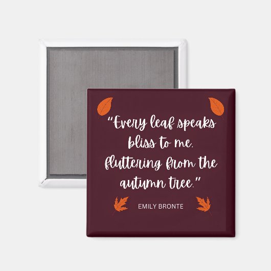 Emily Bronte Autumn Zitat Magnet (Vorderseite/Rückseite)