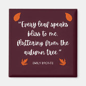 Emily Bronte Autumn Zitat Magnet (Vorne)