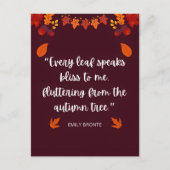 Emily Bronte Autumn Zitat Postkarte (Vorderseite)