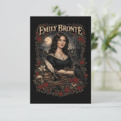 Emily Brontë Dankeskarte (Stehend Vorderseite)