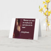 Emily Bronte & Famous Our Soule Zitat Karte (Gelbe Blume)
