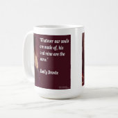 Emily Bronte & Famous Our Souls Zitat Kaffeetasse (Vorderseite Links)