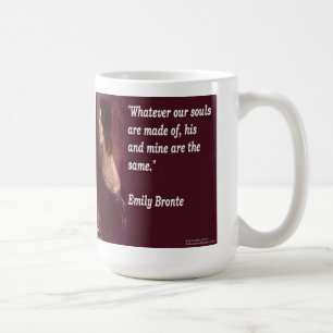 Emily Bronte & Famous Our Souls Zitat Kaffeetasse