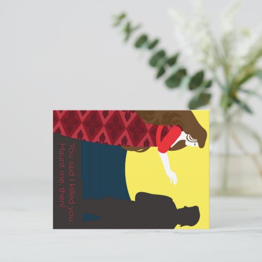 Emily Bronte / Geschenkdesign Postkarte (Stehend Vorderseite)