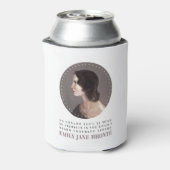 Emily Bronte Portrait and Quote - No Coward Soul Dosenkühler (Kanne Rückseite)