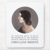 Emily Bronte Portrait and Quote - No Coward Soul Mousepad (Vorne)