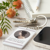 Emily Bronte Portrait and Quote - No Coward Soul Schlüsselanhänger (Vorderseite rechts)