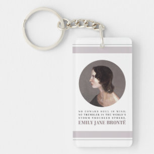 Emily Bronte Portrait and Quote - No Coward Soul Schlüsselanhänger
