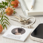 Emily Bronte Portrait and Quote - No Coward Soul Schlüsselanhänger (Vorderseite rechts)