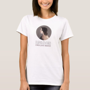Emily Bronte Portrait and Quote - No Coward Soul T-Shirt