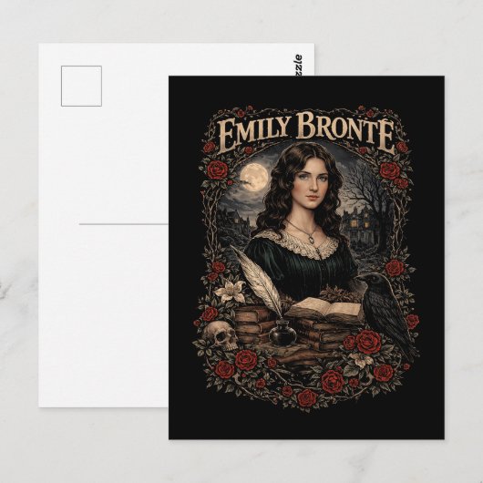 Emily Brontë Postkarte (Vorne/Hinten)