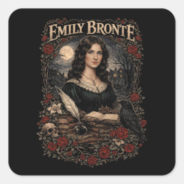 Emily Brontë Quadratischer Aufkleber