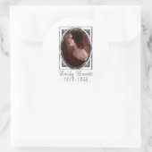 Emily Brontë Runder Aufkleber (Tasche)