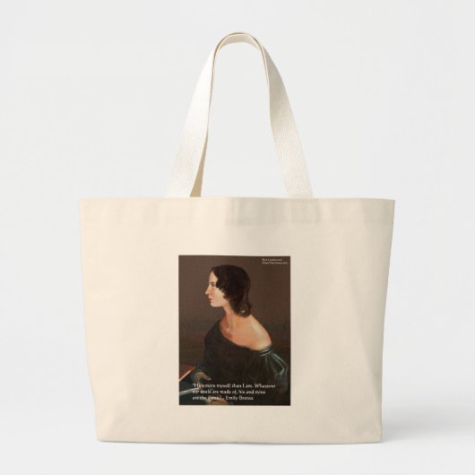 Emily Bronte "Souls Same" Liebe Kostenvoranschlag Jumbo Stoffbeutel (Vorne)
