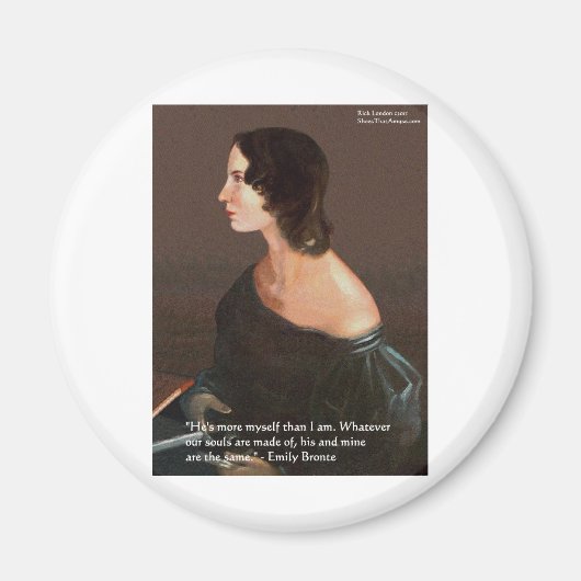 Emily Bronte "Souls Same" Liebe Kostenvoranschlag  Magnet (Vorne)