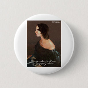 Emily Bronte "Souls Same" Love Quote Gifts & Cards Button