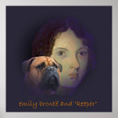 Emily Bronte und ihr Hund "Keeper" Poster (Vorne)