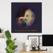 Emily Bronte und ihr Hund "Keeper" Poster (Heimbüro)