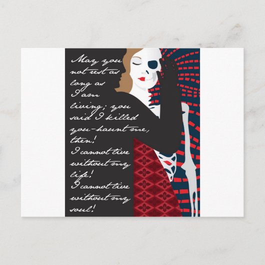 Emily Bronte / Wuthering Height Geschenkdesign mit Postkarte (Vorderseite)