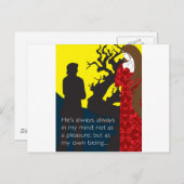 Emily Bronte / Wuthering Height Geschenkdesign mit Postkarte (Vorne/Hinten)