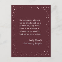 Emily Brontë, Wuthering Heights Quote Schreibmasch