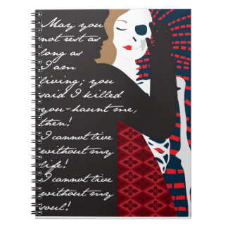 Emily Bronte/Wuthering Höhengeschenkentwurf mit q Notizblock