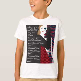 Emily Bronte/Wuthering Höhengeschenkentwurf mit q T-Shirt