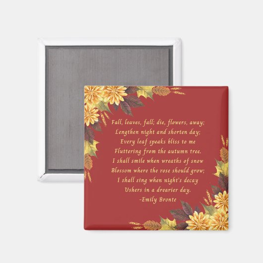 Emily Brontes Herbstlaube Magnet (Vorderseite/Rückseite)
