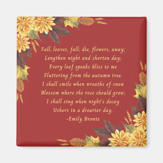 Emily Brontes Herbstlaube Magnet (Vorne)