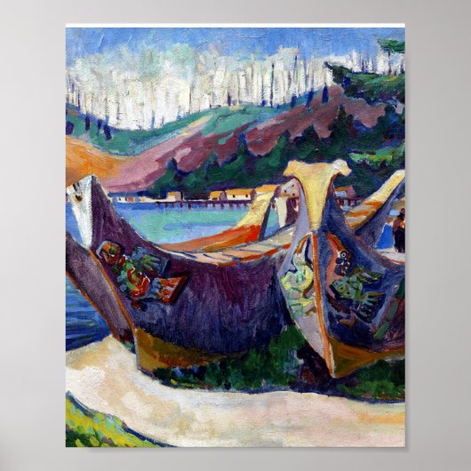 Emily Carr Painting Indianerkriegskanos Poster (Vorne)