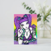 "Emily" Celestial Rainbow Crystal Ball Fee Postkarte (Stehend Vorderseite)