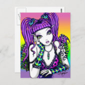 "Emily" Celestial Rainbow Crystal Ball Fee Postkarte (Vorne/Hinten)