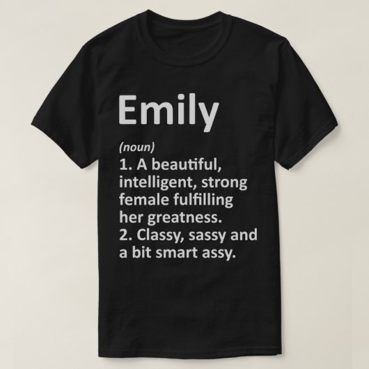 EMILY Definition Personalisiert Name Funny Christm T-Shirt (Design vorne)