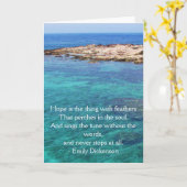 Emily Dickenson Inspirational QUOTE für die Heilun Karte (Gelbe Blume)