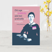 Emily Dickinson Belated Birthday Card Karte (Gelbe Blume)